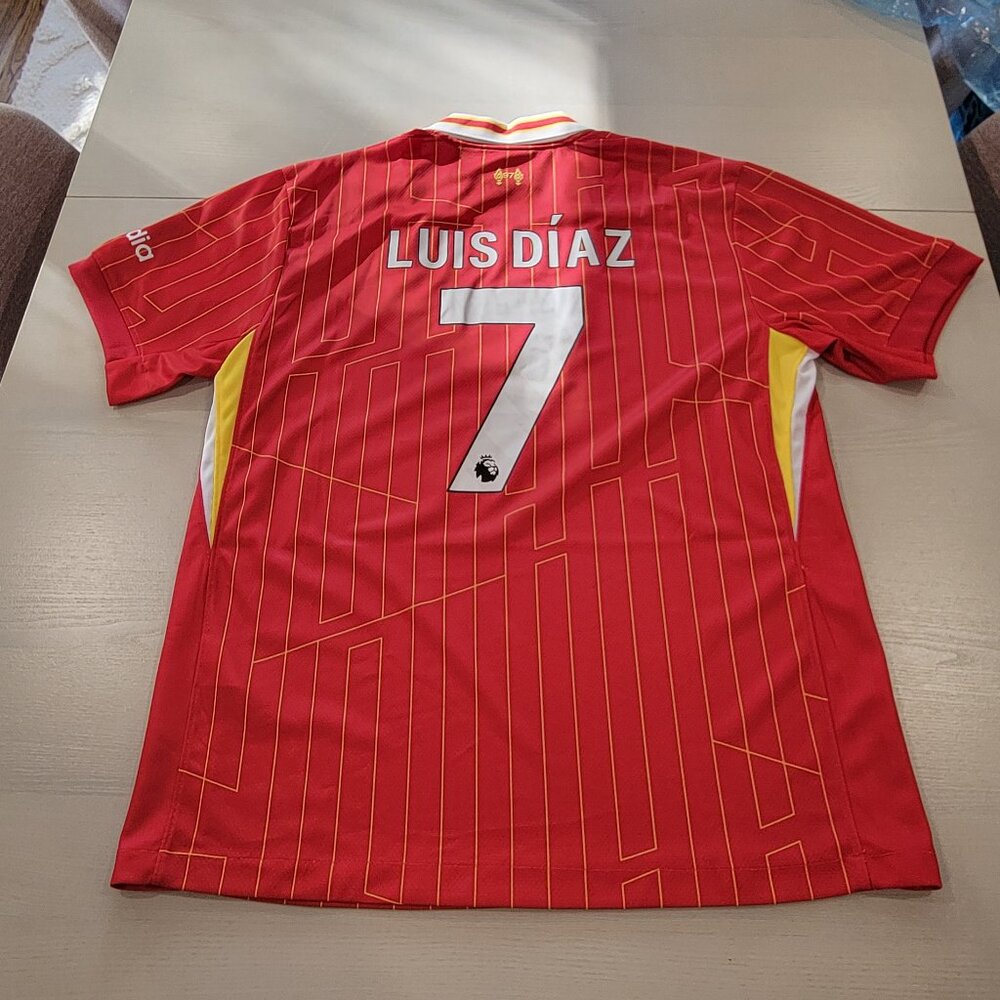 Genuine Nike Liverpool 2024/25 Home Football Shirt Luis Diaz #7